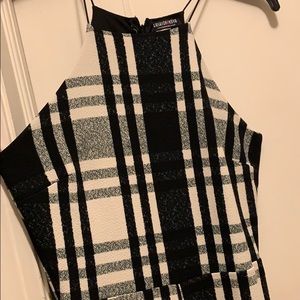 Black and White Plaid Fashion Nova Jumpsuit
